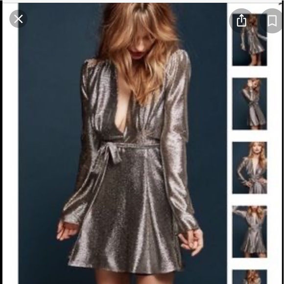 Stone cold fox Sedgwick metallic dress. - Picture 4 of 4